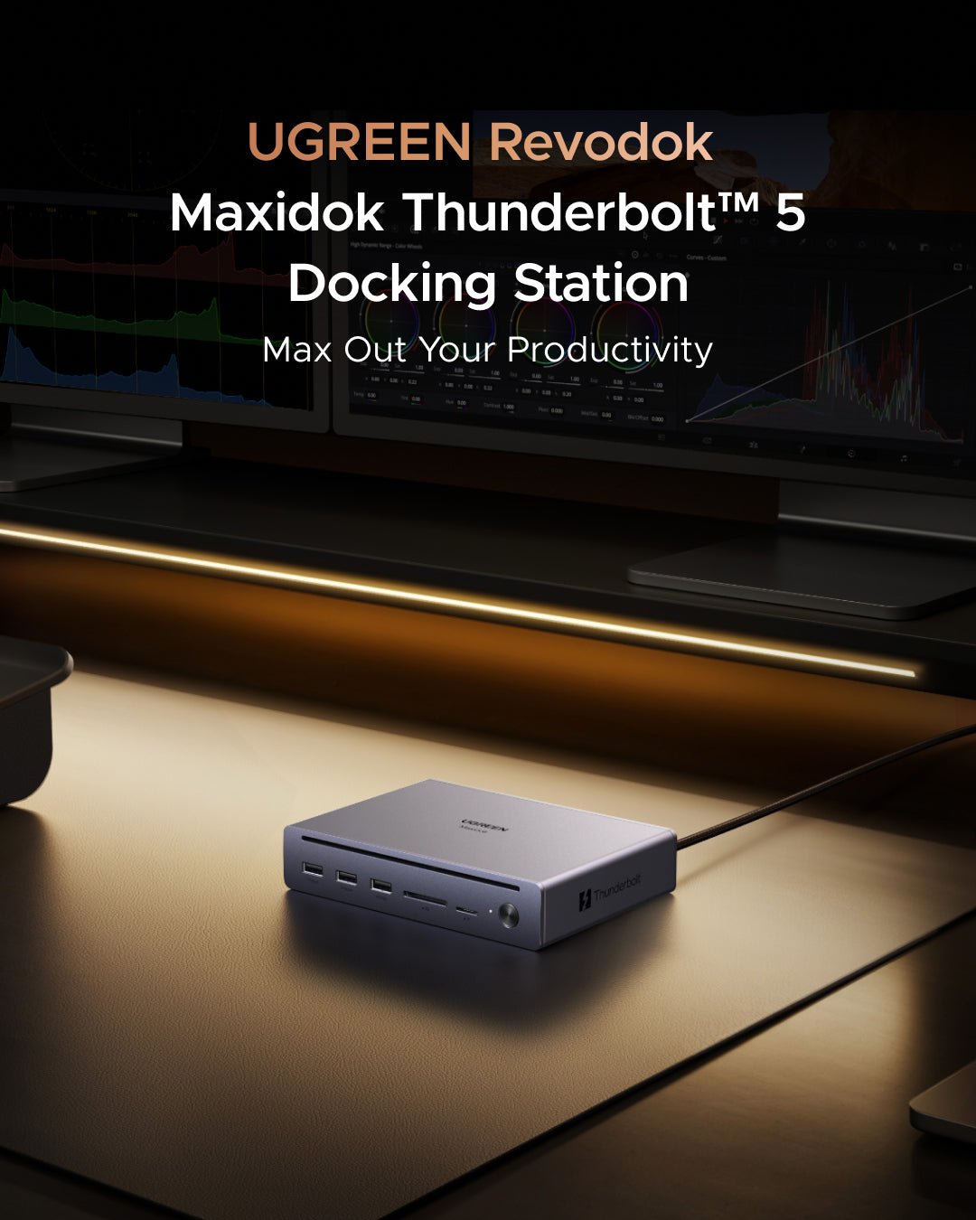UGREEN Revodok Thunderbolt 5 ドッキングステーション UGREEN Revodok Maxidok Thunderbolt™5 ドッキングステーション正式登場