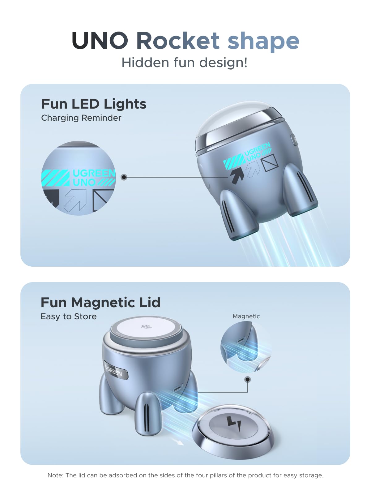 UGREEN Uno 2-in-1 Magnetic Power Bank - Thumbnail 4