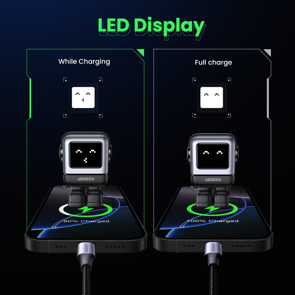 Uno 65W iphone charger Configuration Led display Dynamic display charging status