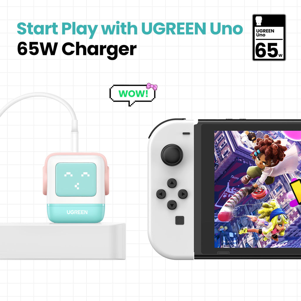 UGREEN Uno Charger 65W  (Cyan)