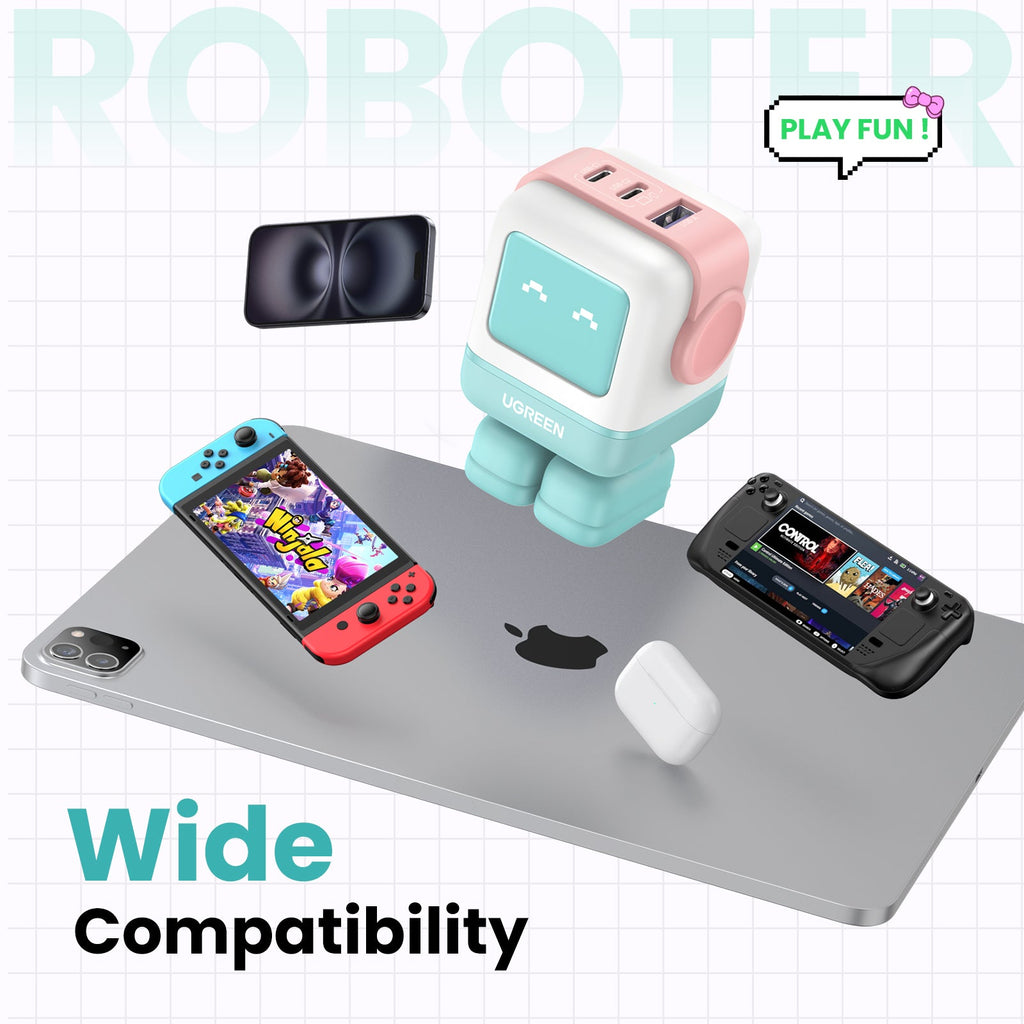 UGREEN Uno Charger 65W  (Cyan)