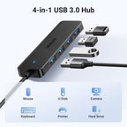 UGREEN USB 3.0 Hub, 4 Ports USB A Splitter Ultra-Slim USB Expander, 3.3 ft