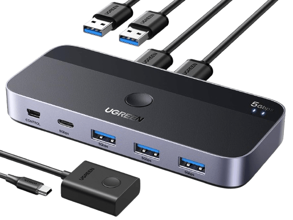 UGREEN USB 3.0 Switch 2 Computers Sharing USB C & A Devices