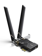 UGREEN WiFi 7 BE6500 PCIe WiFi Card, Bluetooth 5.4, IEEE 802.11ax/be, 6G 2882Mbps/5G 2882Mbps/2.4G 688Mbps Tri Band, MLO Technology, Flexible Dual 6dBi High Gain Antenna, WPA3, Support Windows 11 Only
