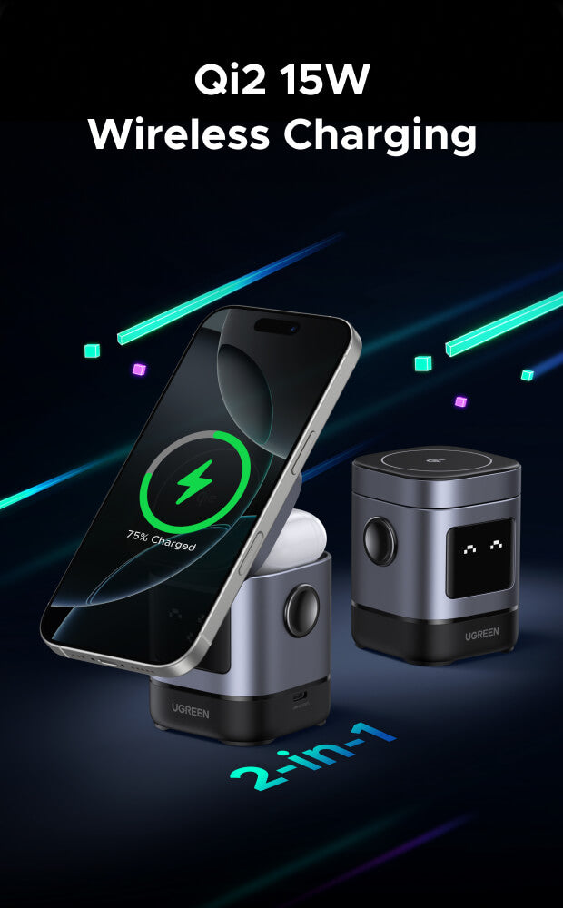The UGREEN UNO Series includes a 100W fast charging UGREEN Charger, a Qi2 15W UGREEN Power Bank, and more!