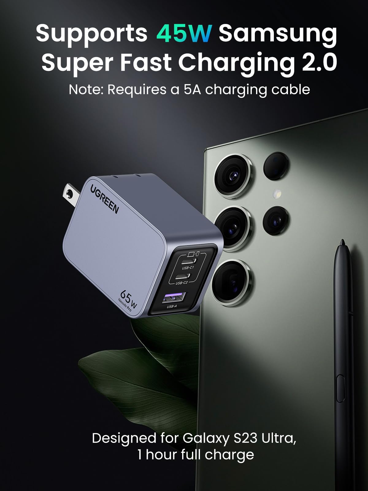 UGREEN Nexode Pro 65W 3-Port GaN Fast Charger - Thumbnail 3