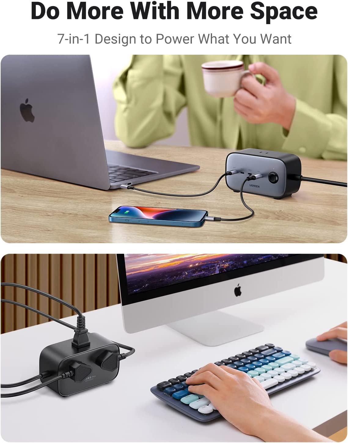 Ugreen 100W USB C GaN Charging Station-7 Ports Desktop Charger