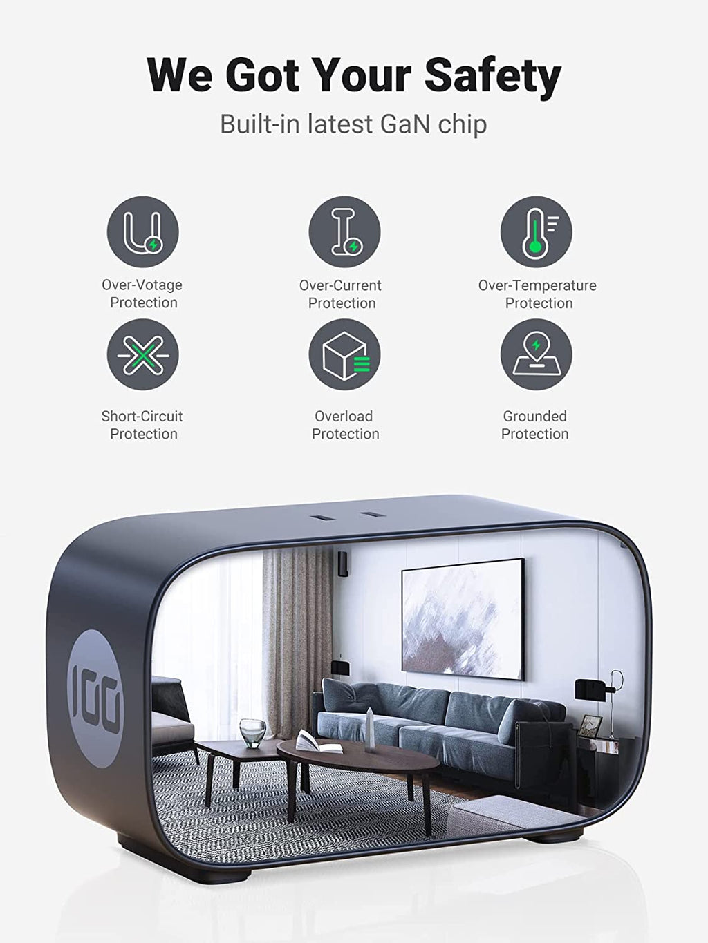 Ugreen 100W USB C GaN Charging Station-7 Ports Desktop Charger