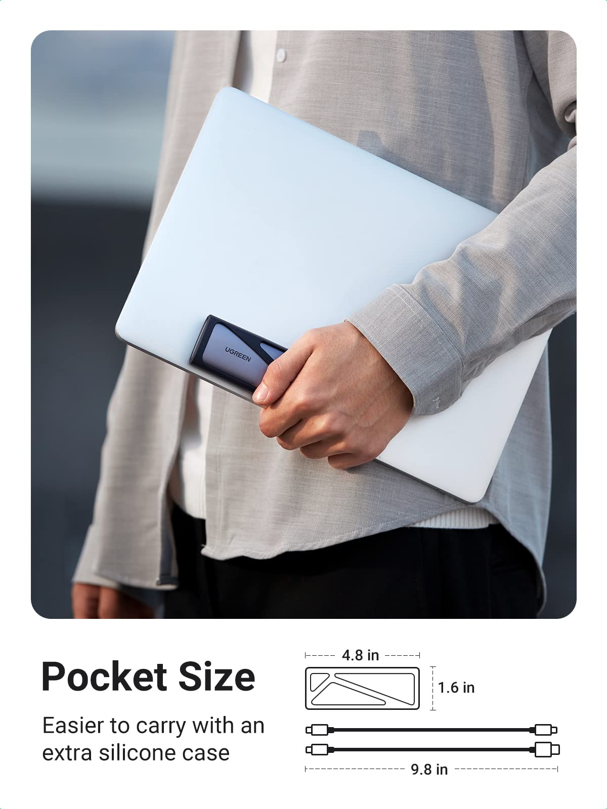 UGREEN 10Gbps M.2 NVMe SATA Enclosure - Thumbnail 4