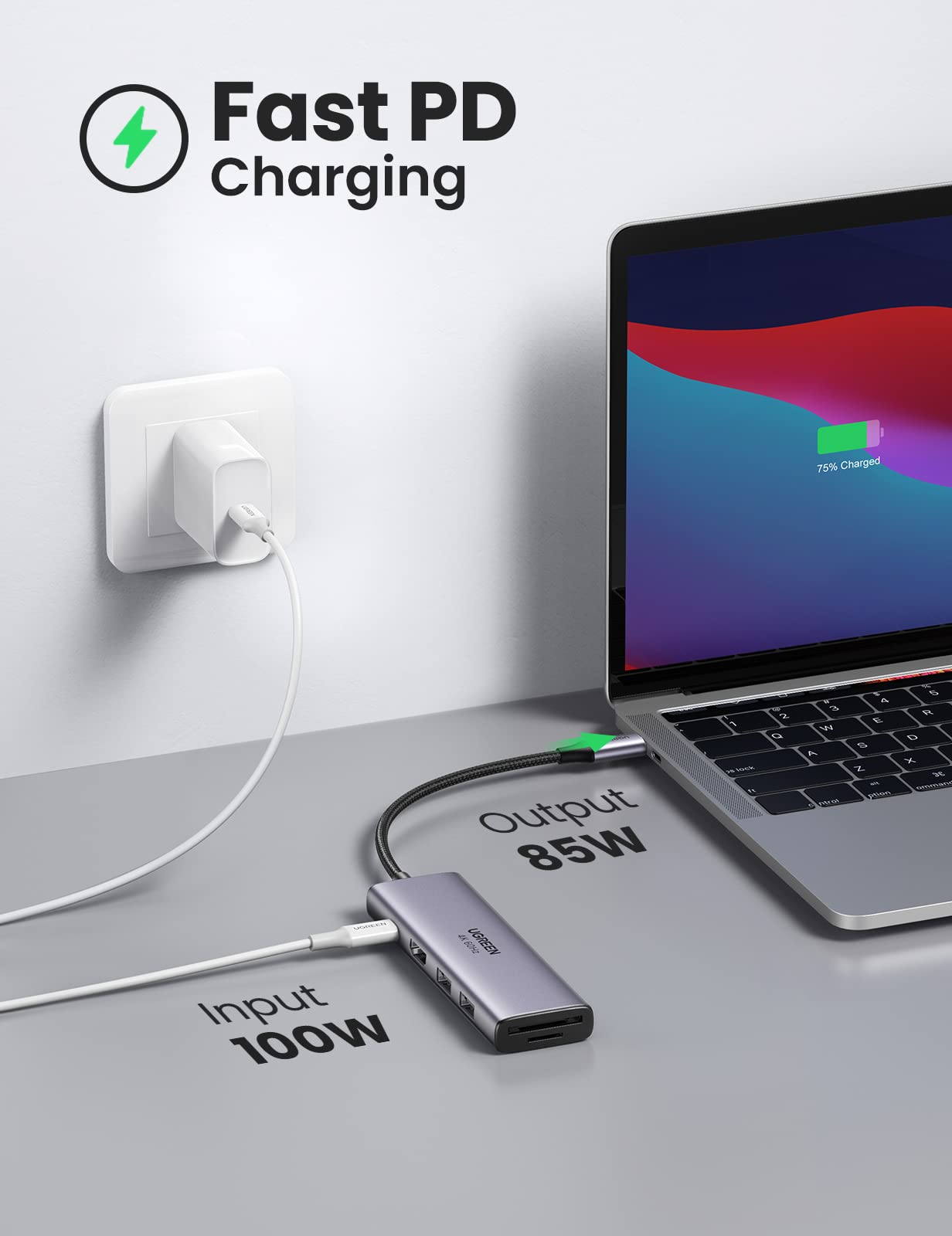 UGREEN Revodok USB C Hub 6 in 1 USB C Dongle 4K HDMI