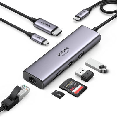 UGREEN 7-in-1 4K HDMI USB C Hub