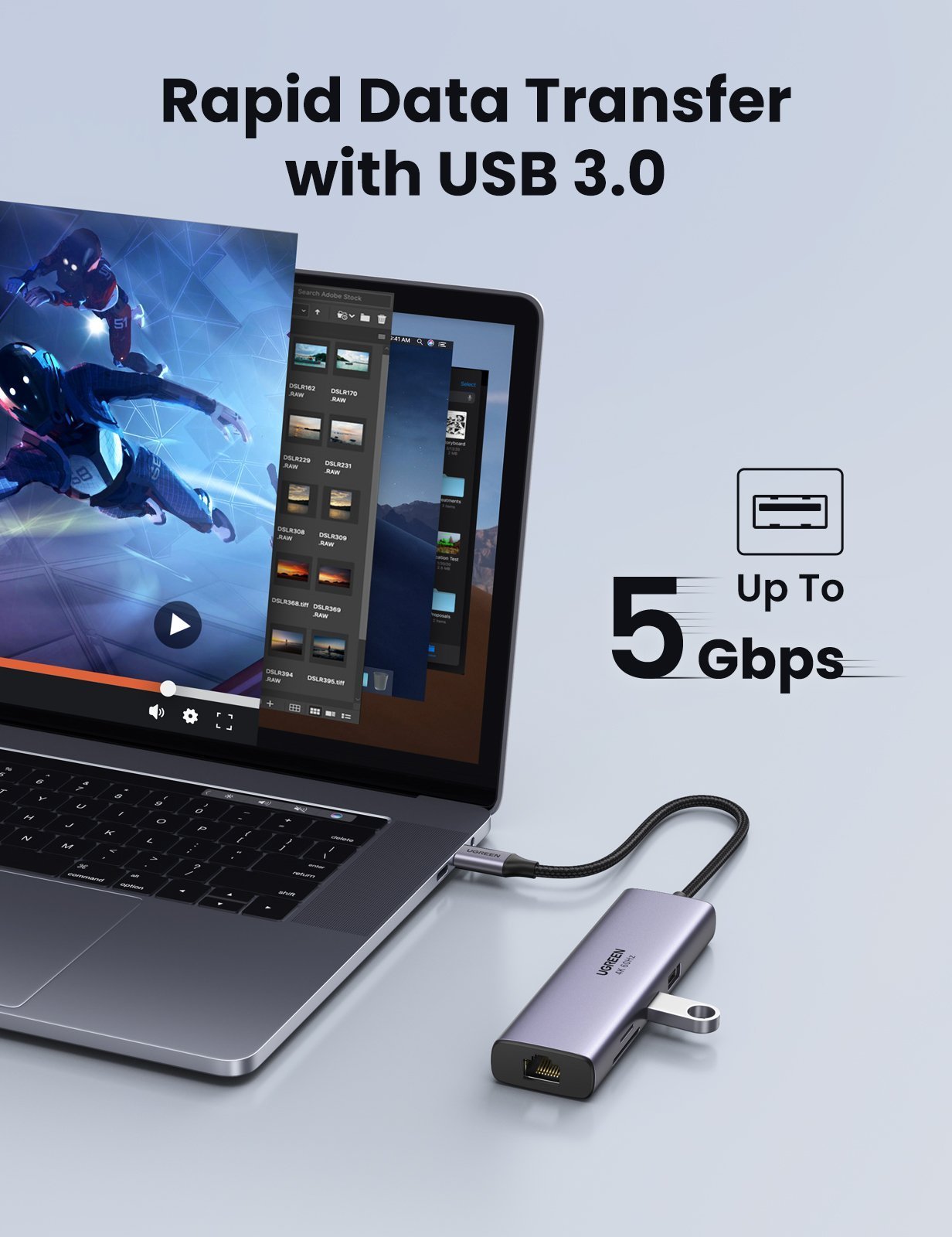 UGREEN 7-in-1 4K HDMI USB C Hub - Thumbnail 5