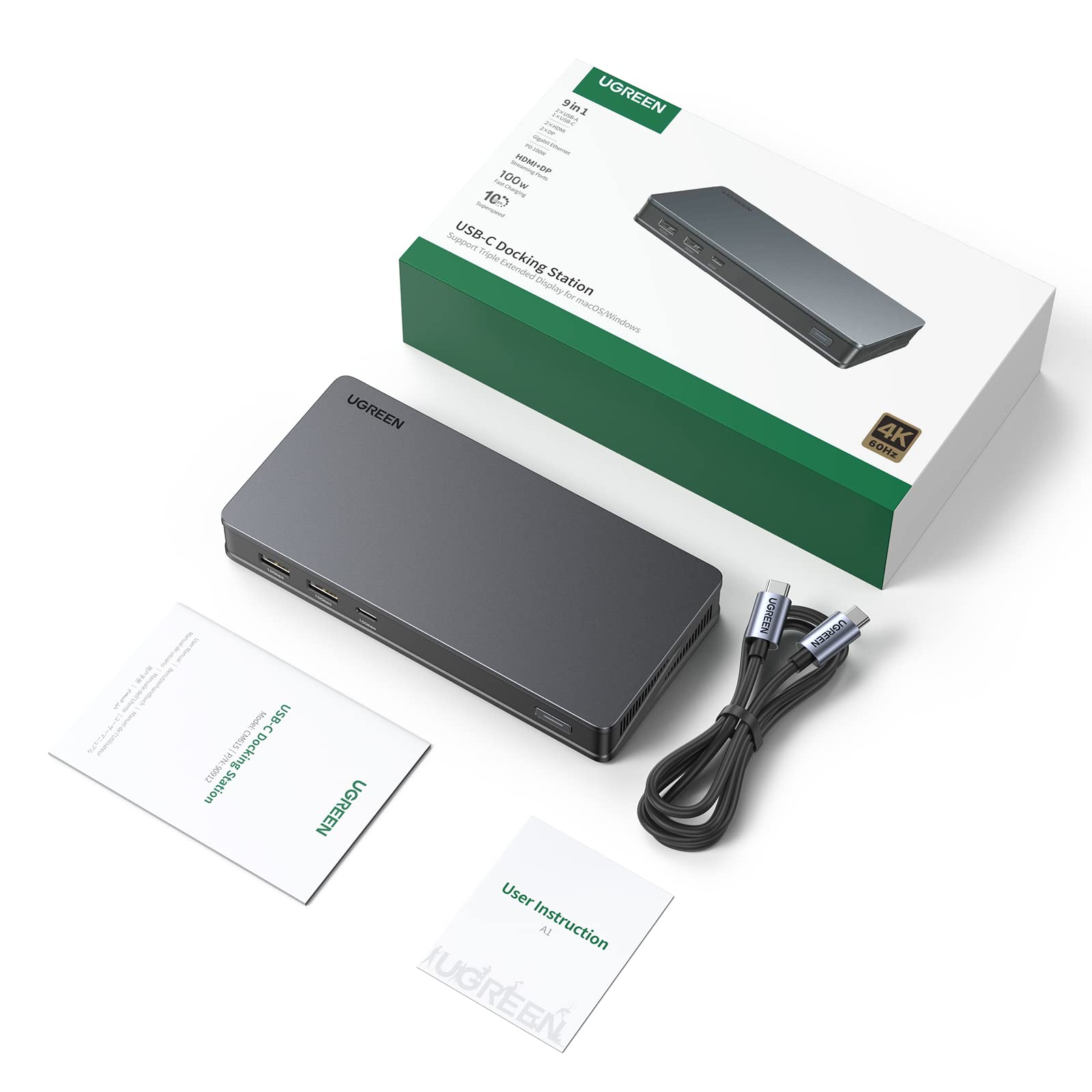 UGREEN USB-C Docking Station - 9-in-1 4k HDMI for Office