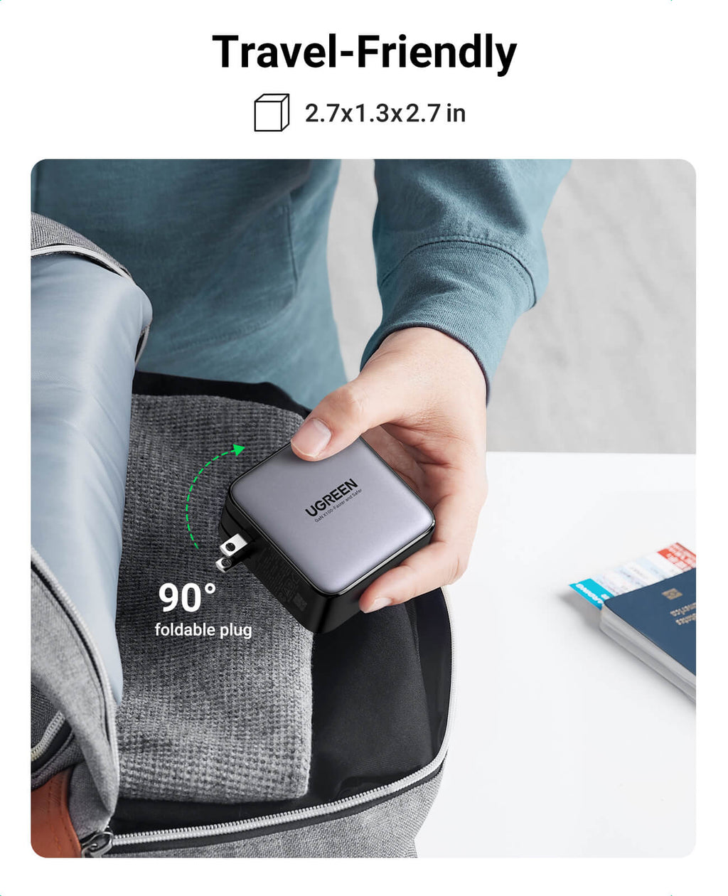 Foldable Plug 100w USB C Charger