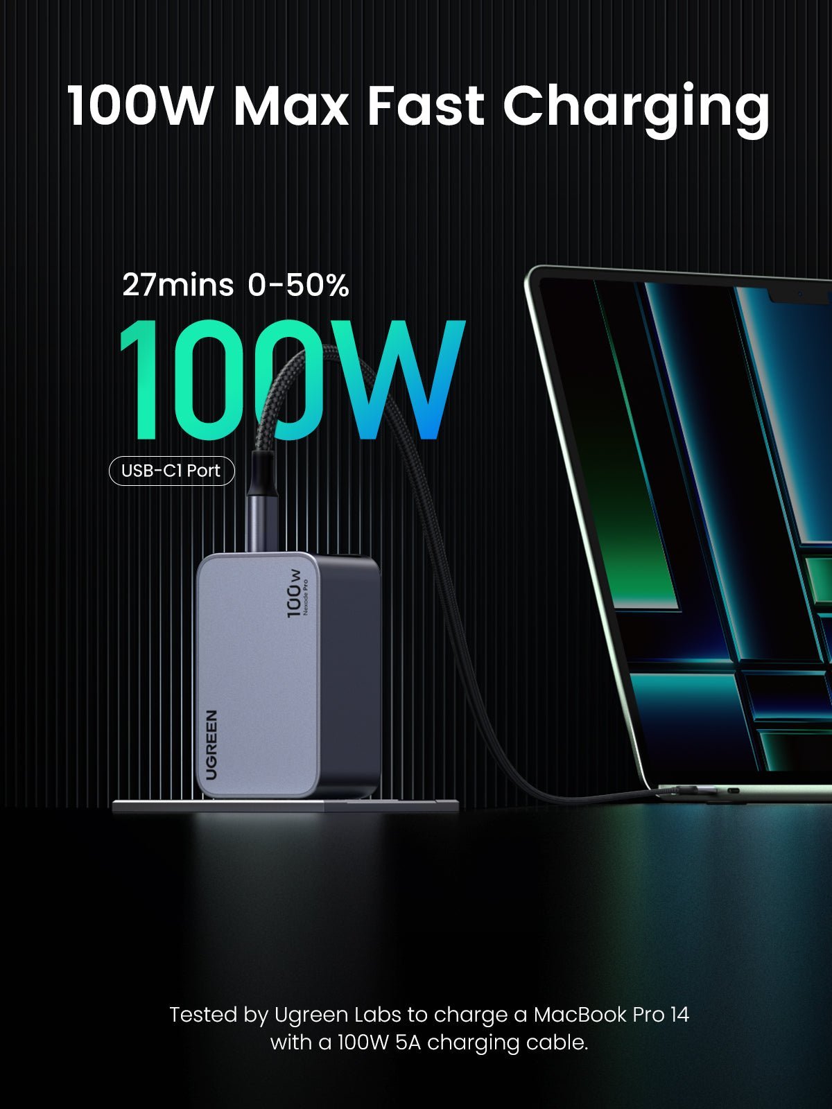 100W 3-Port GaN Fast iphone Charger UGREEN Nexode – UGREEN US
