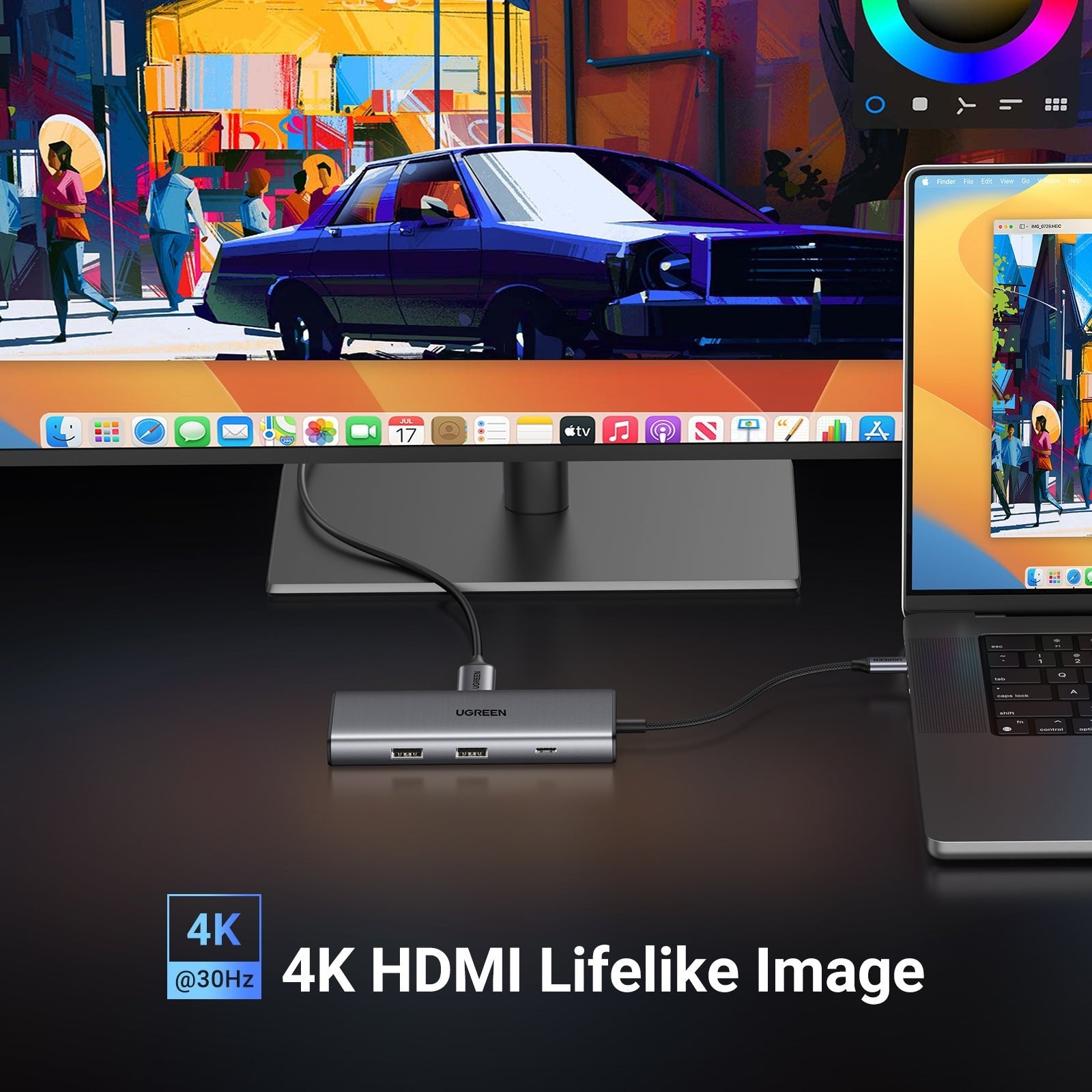 UGREEN Revodok Pro 107 7 in 1 USB-C Hub - Thumbnail 5