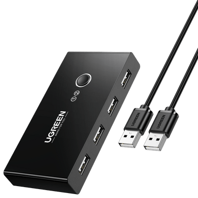 UGREEN USB 2.0 Switch 2 In 4 Output USB KVM Switch