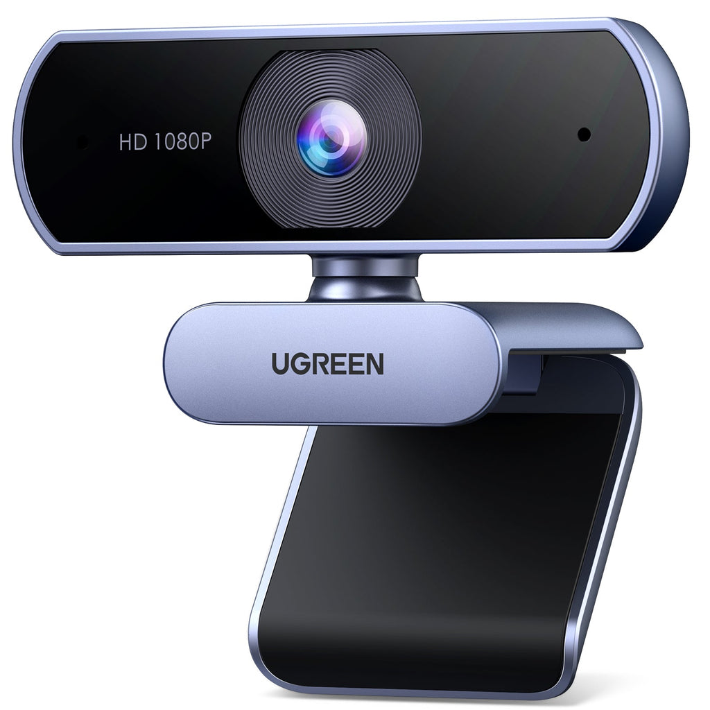 UGREEN Webcam, 1080P@30FPS Web Camera with 2 Noise Canceling Microphones, Plug and Play, Auto Light Correction, 85° View USB Video Webcam