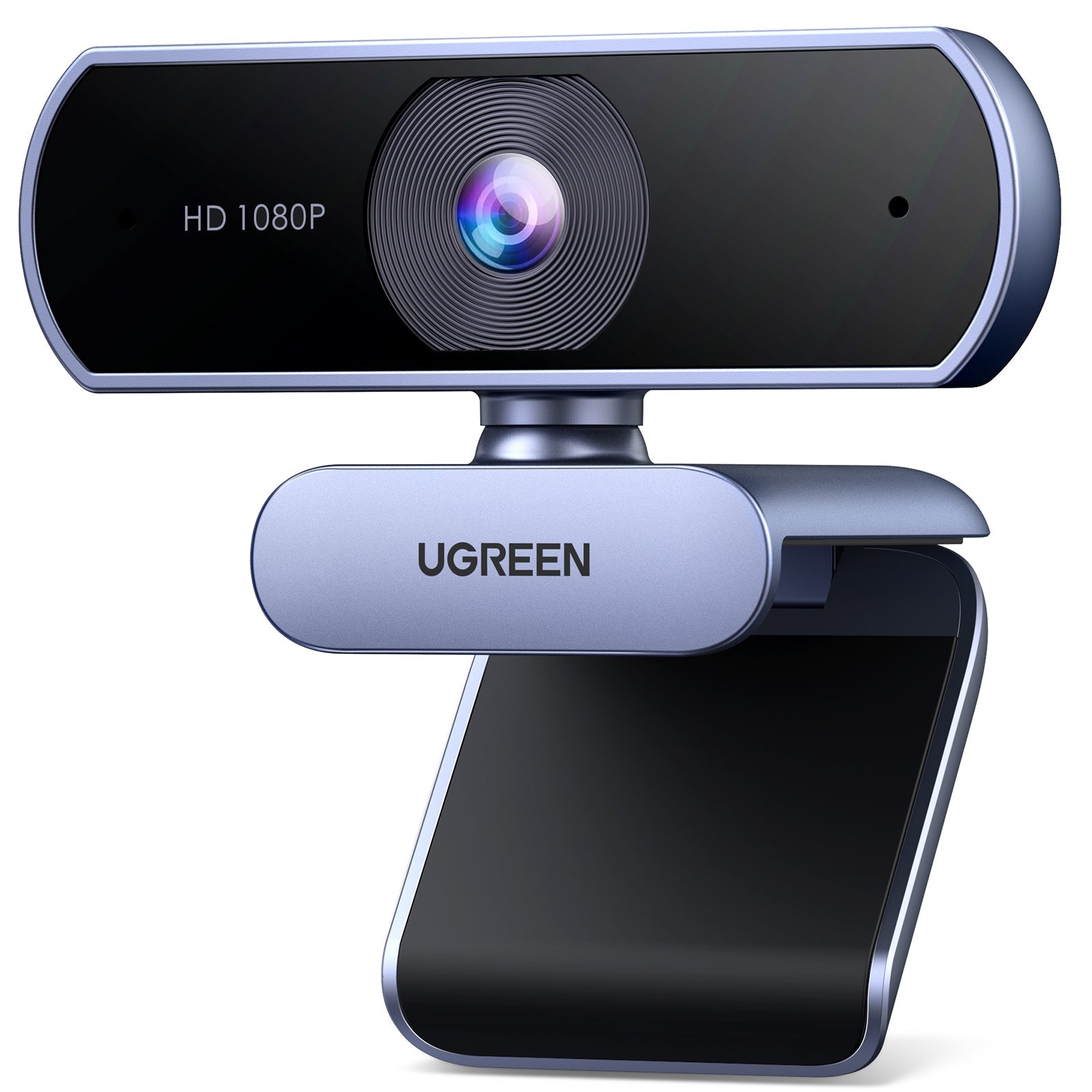 UGREEN Webcam, 1080P@30FPS Web Camera with 2 Noise Canceling Microphones, Plug and Play, Auto Light Correction, 85° View USB Video Webcam