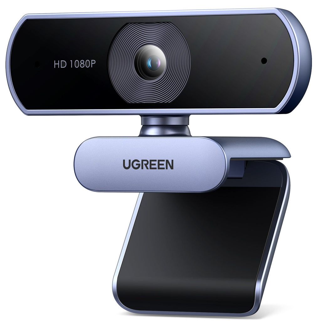 UGREEN Webcam, 1080P@30FPS Web Camera with 2 Noise Canceling Microphones, Plug and Play, Auto Light Correction, 85° View USB Video Webcam