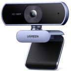 UGREEN Webcam, 1080P@30FPS Web Camera with 2 Noise Canceling Microphones, Plug and Play, Auto Light Correction, 85° View USB Video Webcam