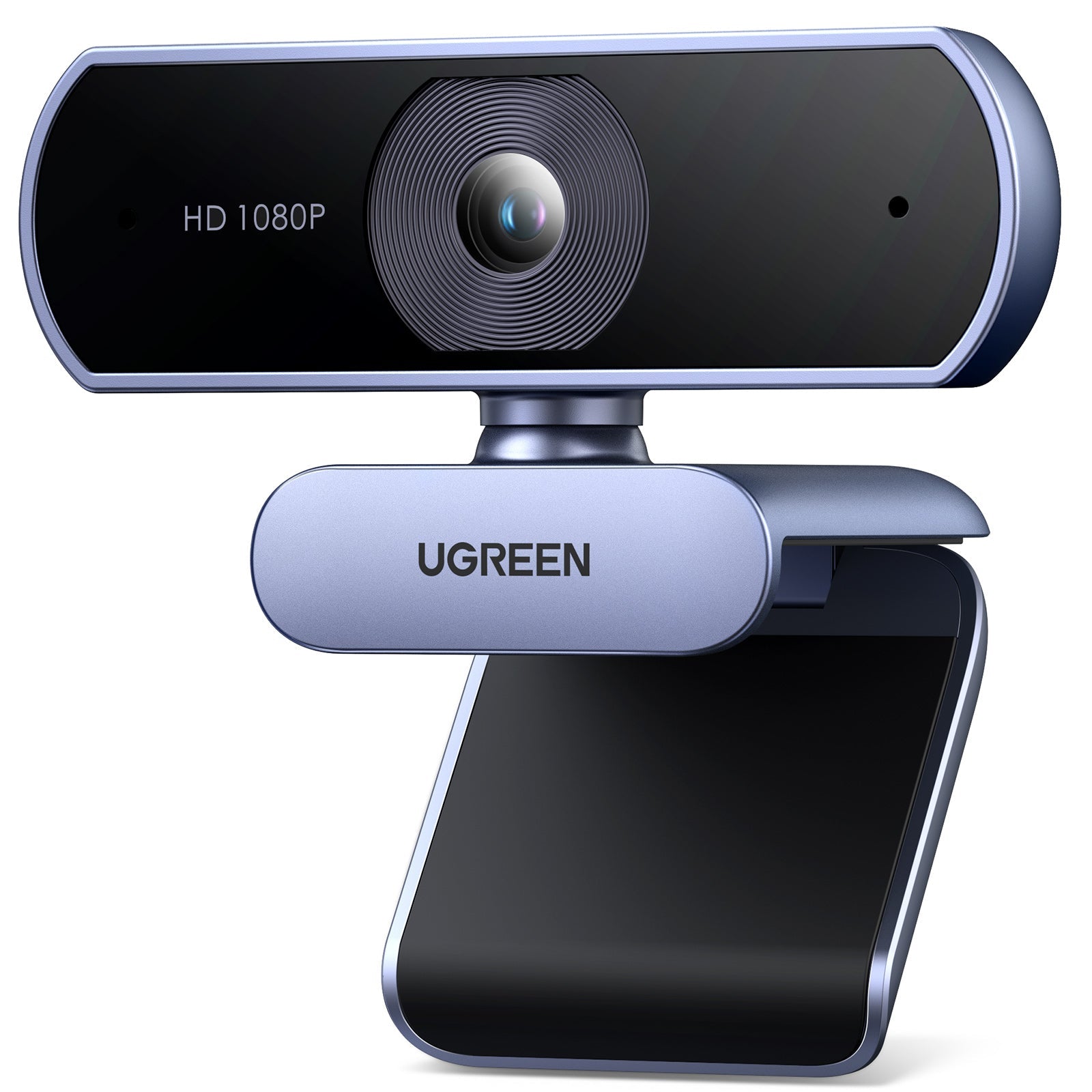 UGREEN Webcam, 1080P@30FPS Web Camera with 2 Noise Canceling Microphones, Plug and Play, Auto Light Correction, 85° View USB Video Webcam